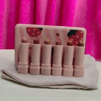 Matte Finish Lipstick Pack of 6 Strawberry Design