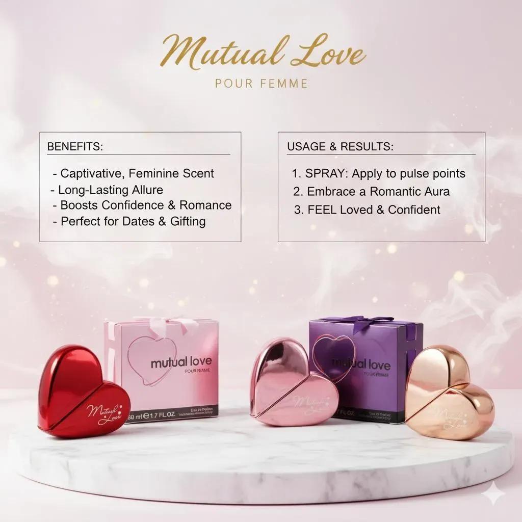 Mutual Love Feminine Perfume 50ml Golden For Women - Image 4
