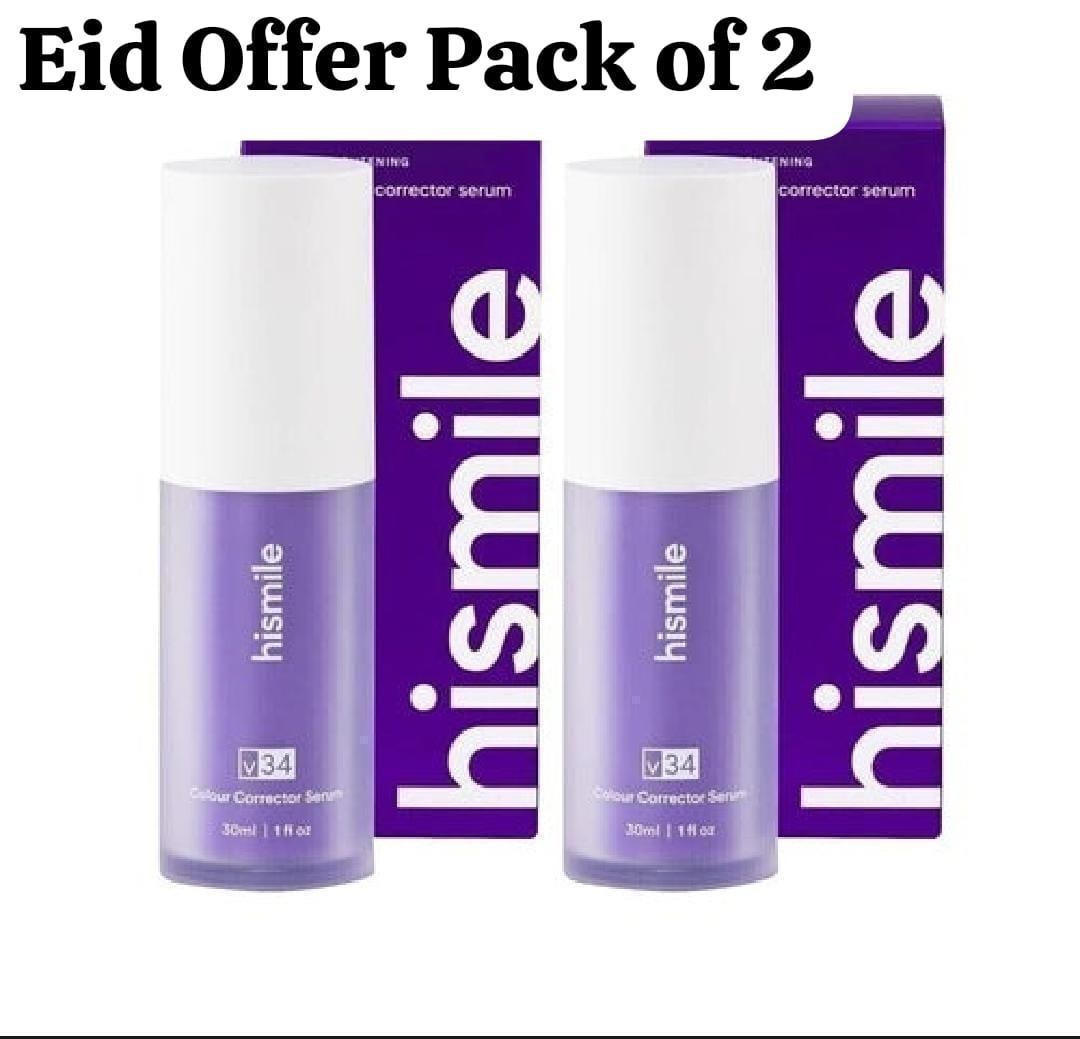V34 Teeth Whitening Serum Pack of 2 Purple