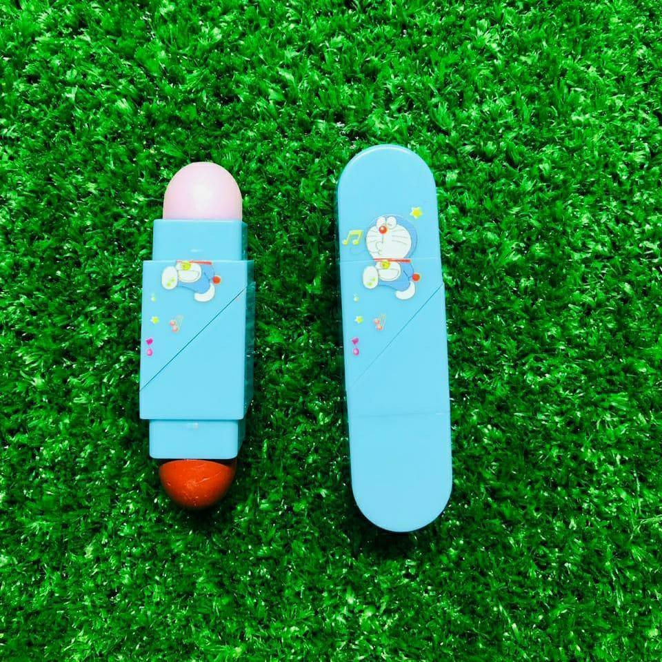 Hydrating Lip Balm & Lipstick Duo Doraemon Pink Red