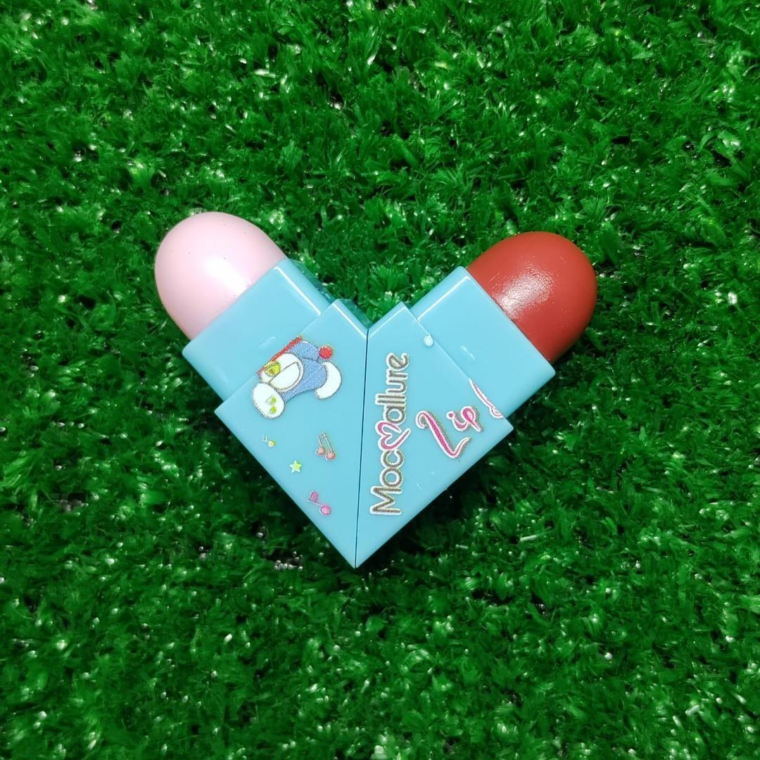 Hydrating Lip Balm & Lipstick Duo Doraemon Pink Red - Image 3