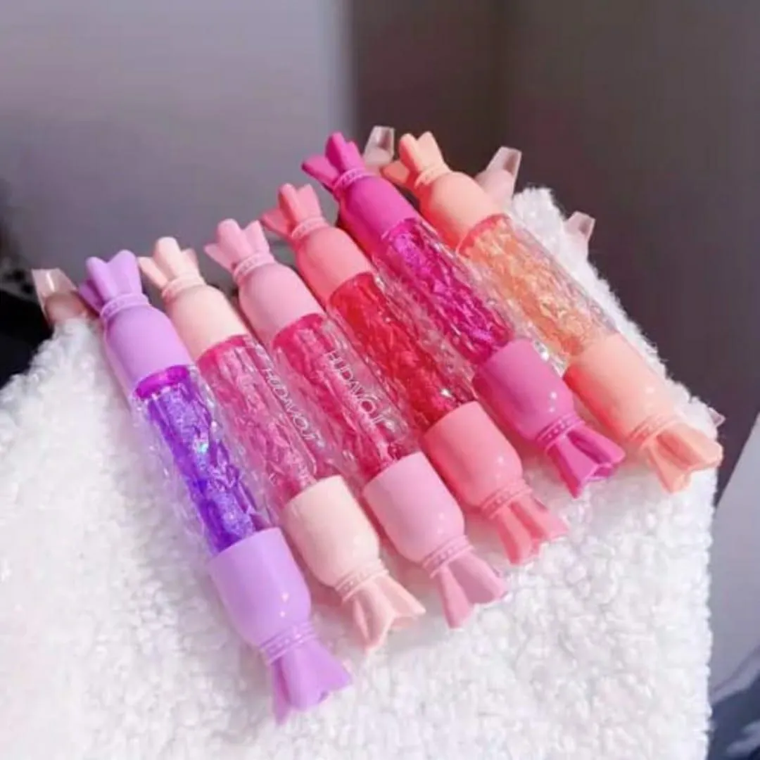 Cute Bunny-Tail Lip Glosses Pink & Purple - Image 3