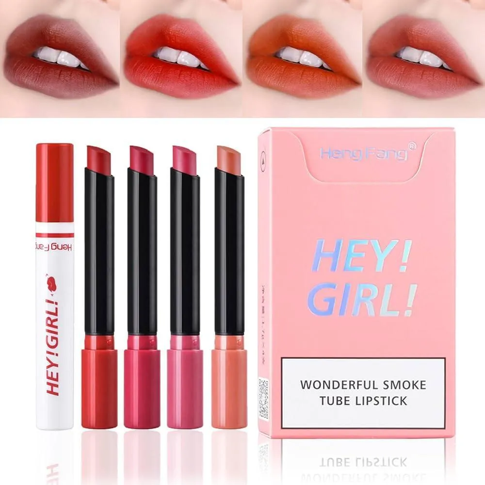 Hey Girl Lipstick Set 4 Shades Long Lasting - Image 3