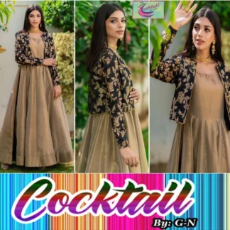 Stunning 2 Pcs Women's Stitched Maxi in Shalmose Silk - Embroidered Elegance