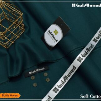 Men Soft Cotton Plain Suit Bottle Green Summer Wear
