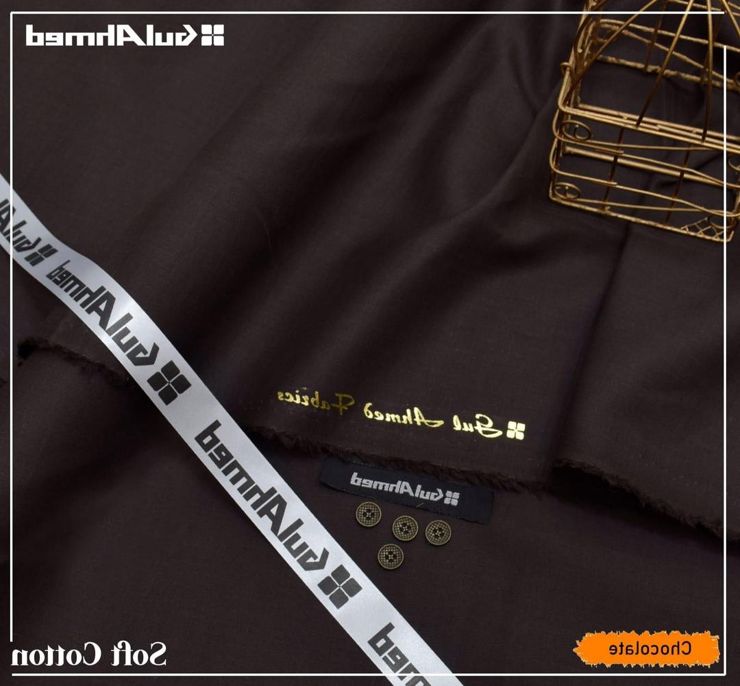 Men Cotton Plain Suit Chocolate Brown Summer Wear - Image 2