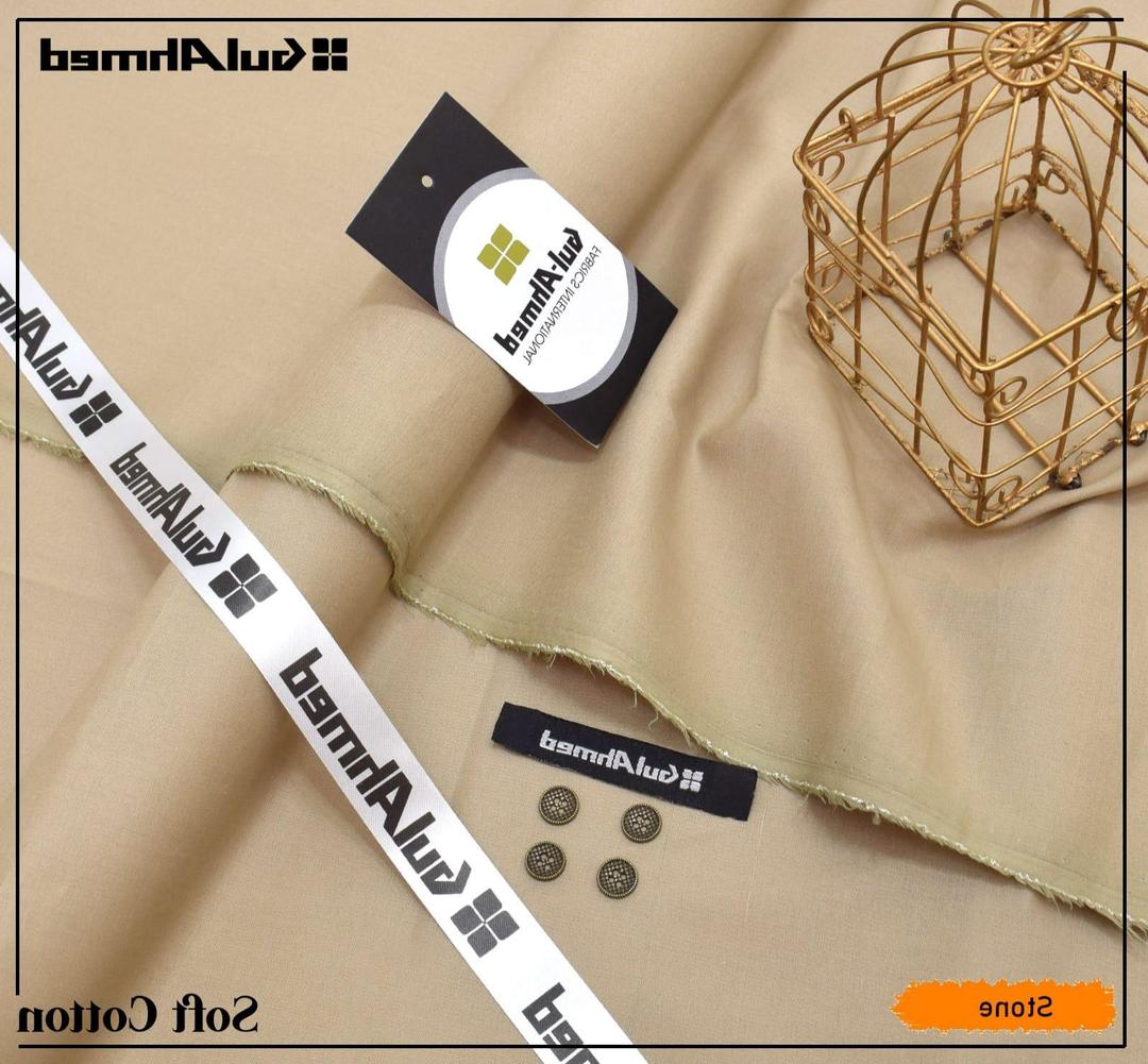 Premium Cotton Plain Suit Stone Color Summer Wear - Image 2