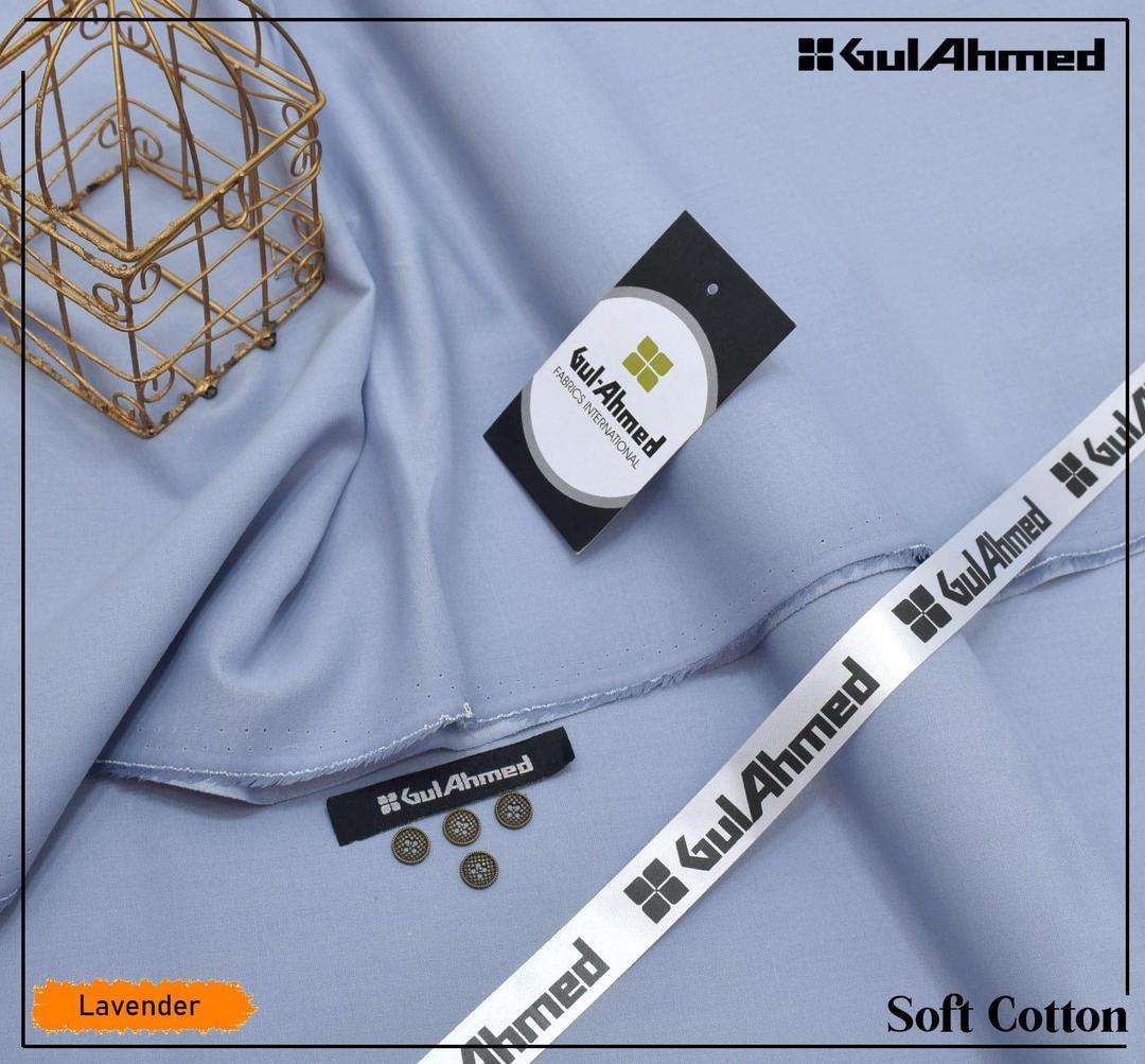 Lavender Soft Cotton Plain Suit for Men