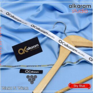 Men's Boski Suit Sky Blue Unstitched Summer Wear