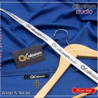 Royal Blue Boski Plain Suit for Men Wash N Wear