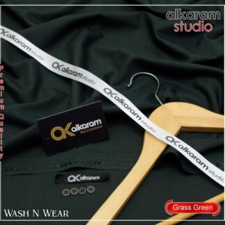 Grass Green Boski Plain Suit for Men Pakistan