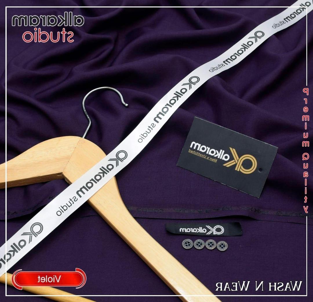 Premium Boski Suit Violet Unstitched Summer Wear - Image 2