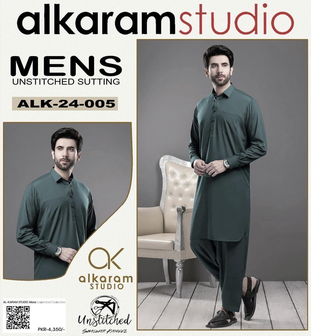 alkaramstudio Mens Unstitched Suit ALK-24-005