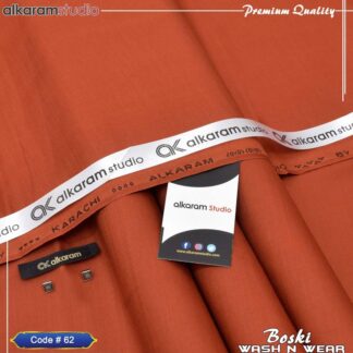 Orange Wash & Wear Suit for Men Pakistan