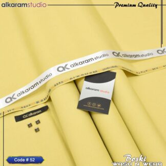 Yellow Wash & Wear Suit for Men - Plain Design, Durable, New Arrival