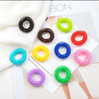 Vibrant Rubber Hair Ties for Girls, 24 Pcs, No Hair Damage