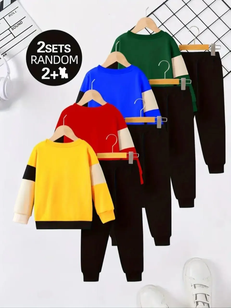 Kids King Printed Fleece Tracksuit Set 2Pcs - Image 2