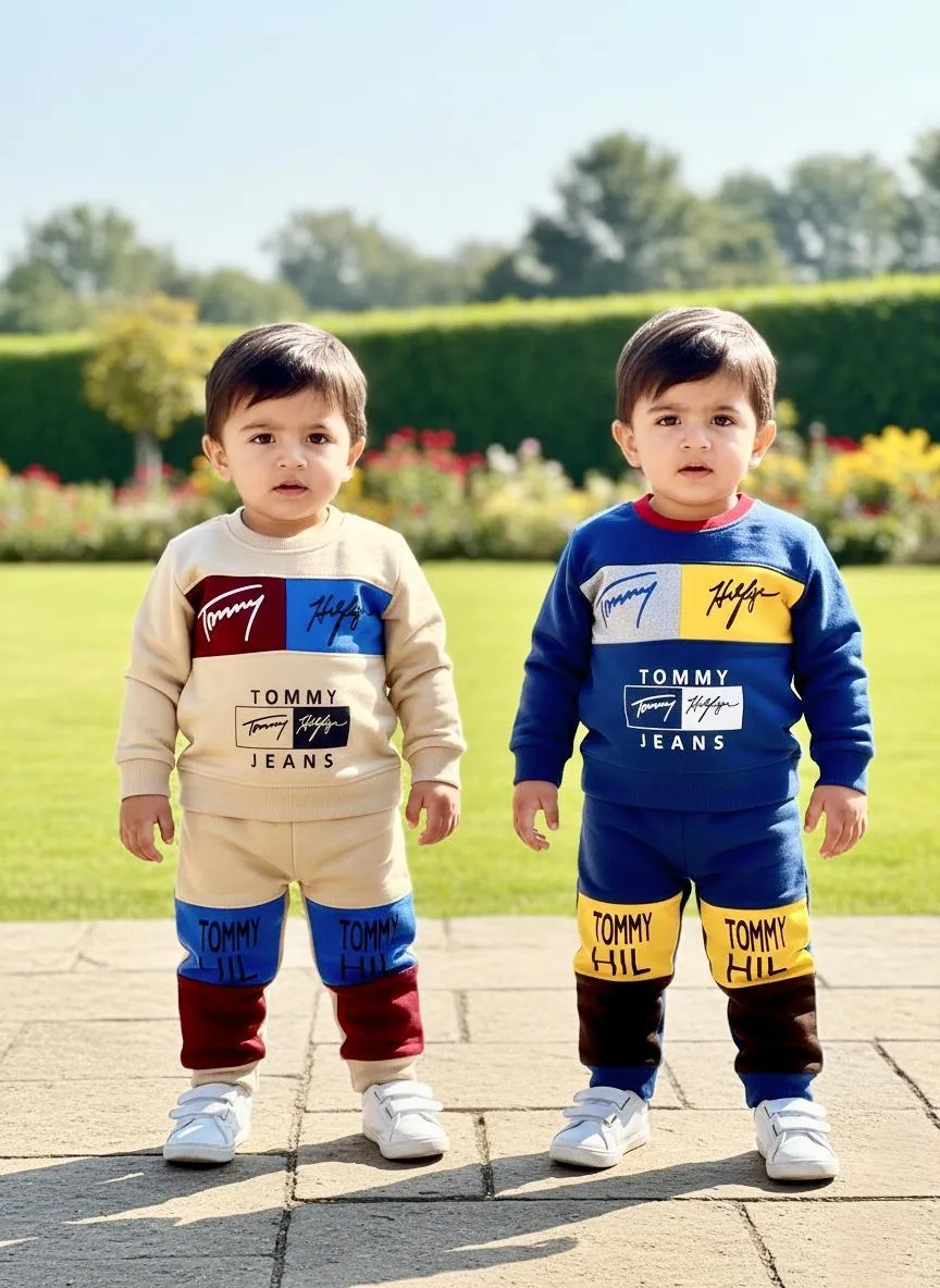 Kids King Printed Fleece Tracksuit Set 2Pcs - Image 3