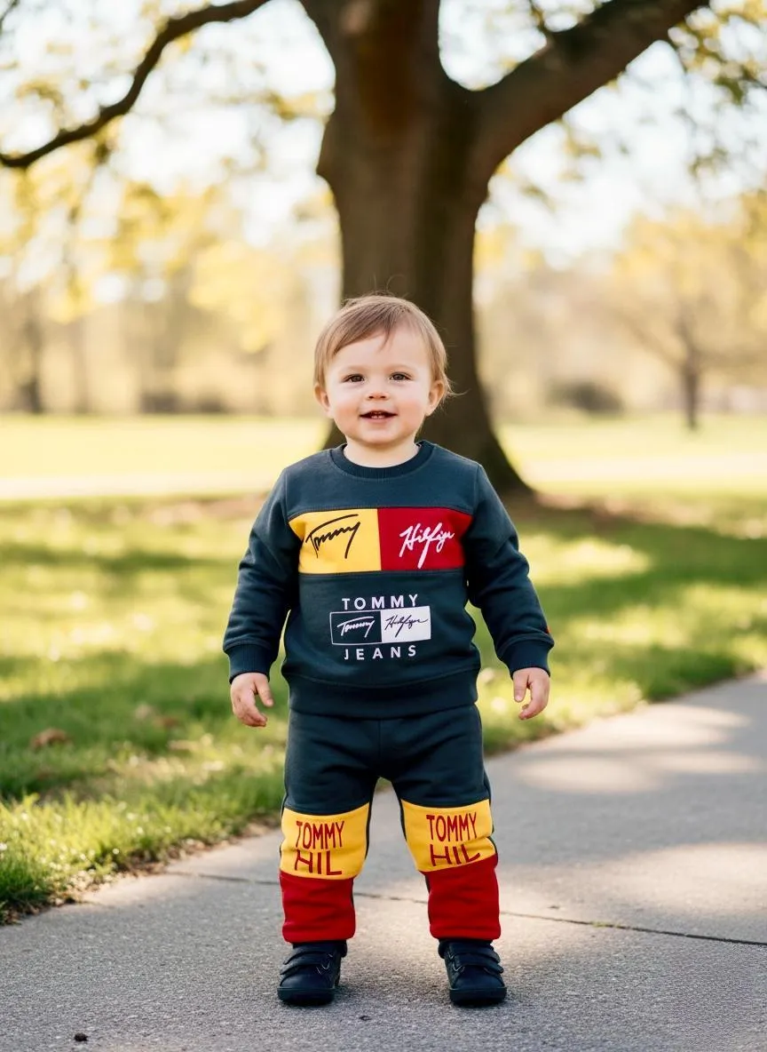 Kids King Printed Fleece Tracksuit Set 2Pcs - Image 4