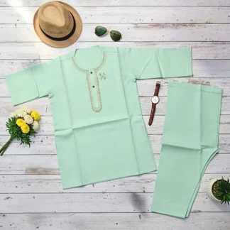 Kids Kurta Shalwar Set Mint Green Cotton 1-10Yrs