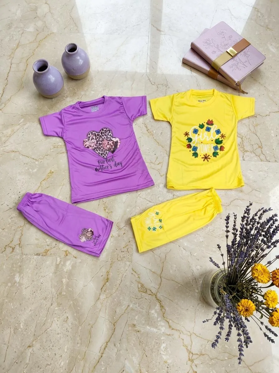 Girls Printed Cotton Shorts & Shirt Set Multicolor 6-12M - Image 6