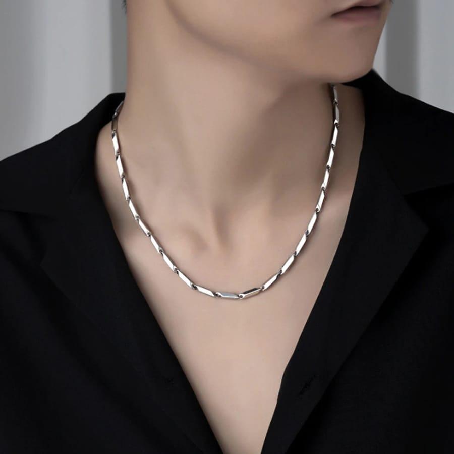 Stainless Steel Chain Locket Silver Men - Image 2
