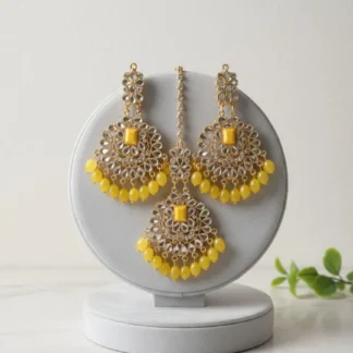 Turkish Gold Plated Crystal Earrings Set for Women