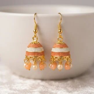 Gold Plated Funky Jhumka Earrings for Women Multicolor