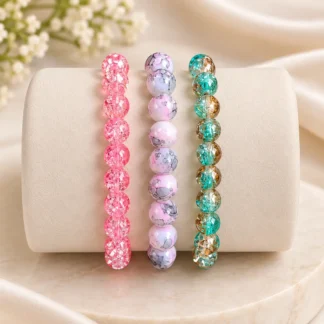 3 Pcs Funky Crystal Bracelet Modren Style