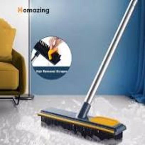 Portable Multi-Purpose Cleaning Brush Black Yellow 106cm - Image 2