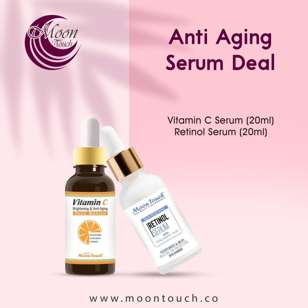 Anti-Aging Serum Duo with Retinol & Vitamin C for All Skin Types - Image 2