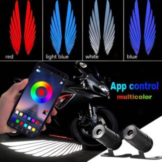 Multicolor Angel Wing LED Light for Motorcycle & Car