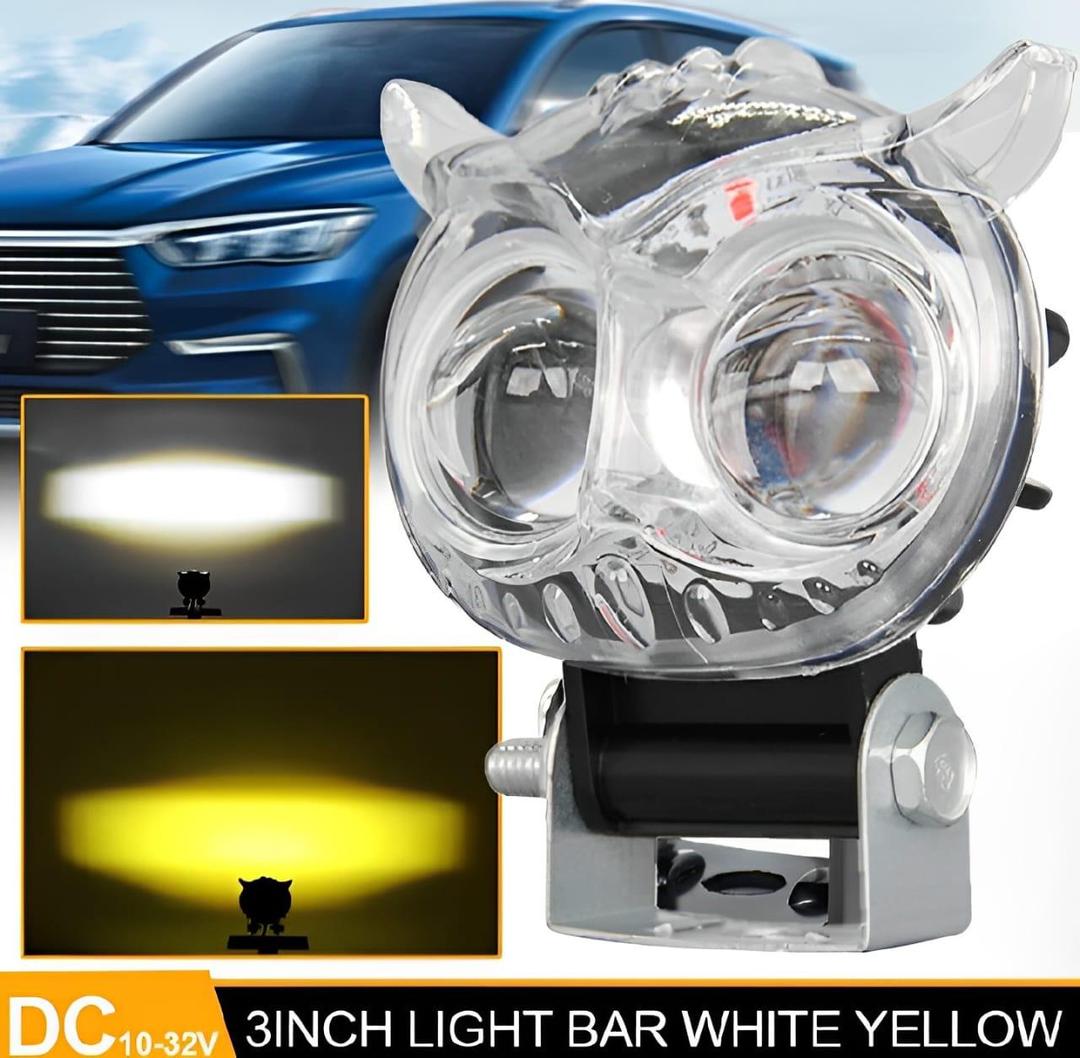 Owl Shape LED Fog Lights 2 Pcs Multi Color Waterproof - Image 3