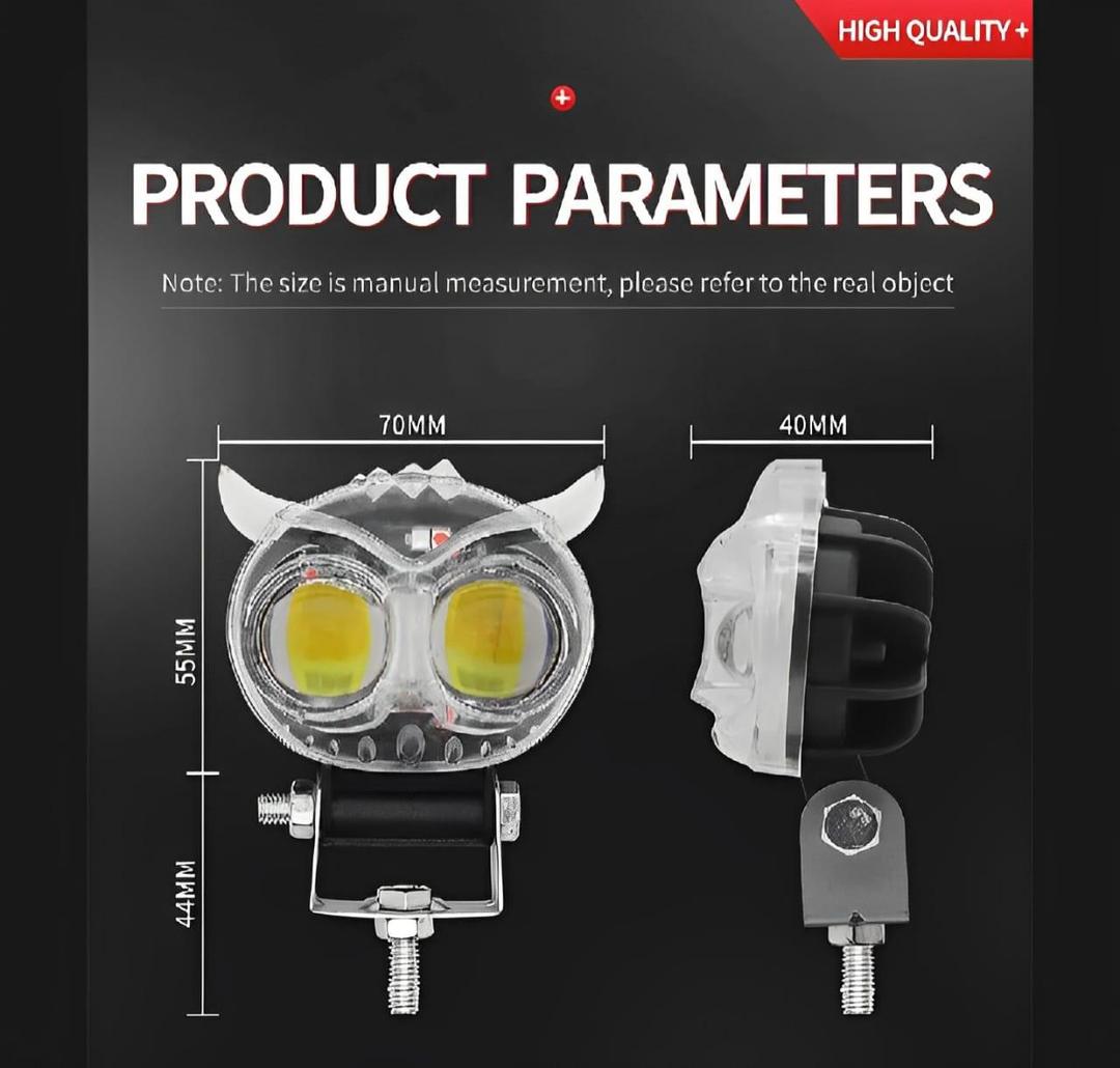 Owl Shape LED Fog Lights 2 Pcs Multi Color Waterproof - Image 4