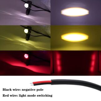 LED Auxiliary Headlight Set with 3 Modes & Easy Wiring