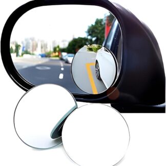 2 Pcs Adjustable Blind Spot Mirror Black Universal Fit