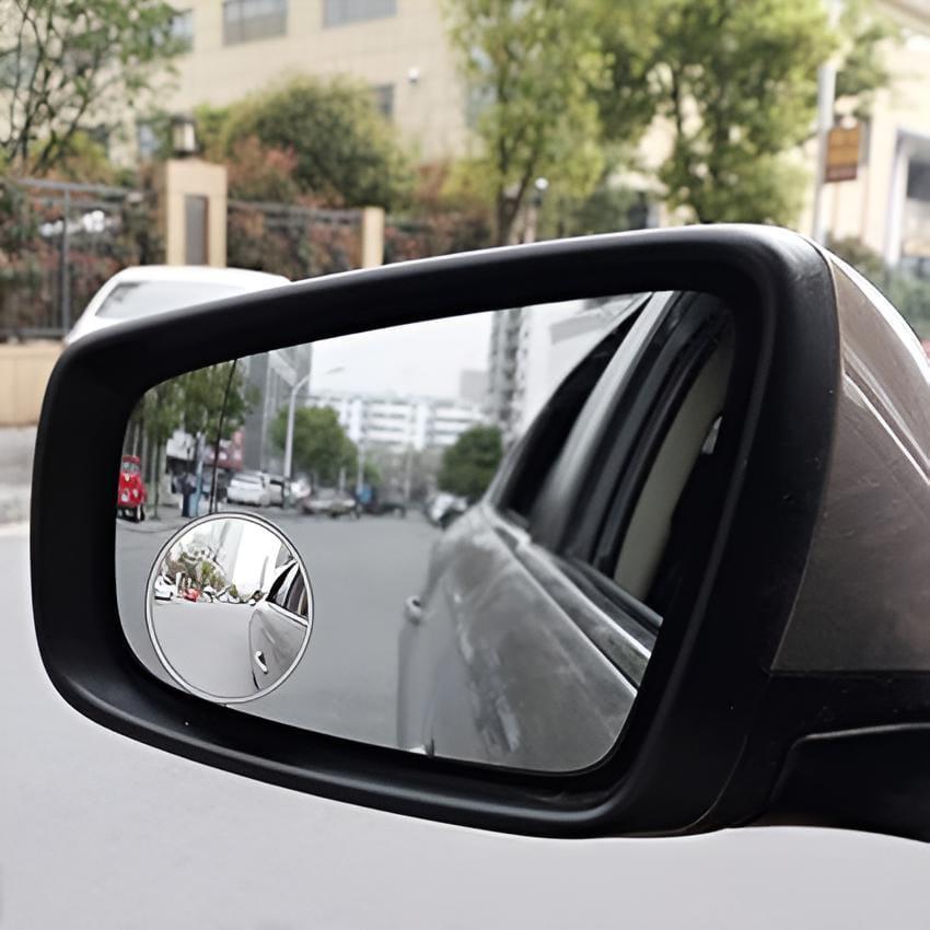 2 Pcs Adjustable Blind Spot Mirror Black Universal Fit - Image 2
