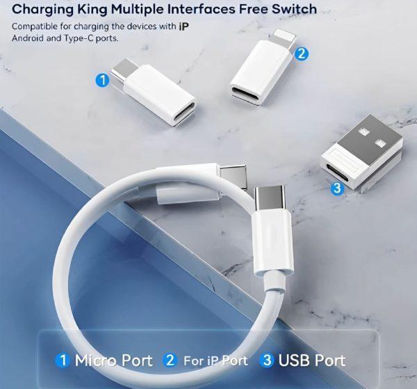 6-in-1 Wireless Charger & Card Holder Black - Image 4
