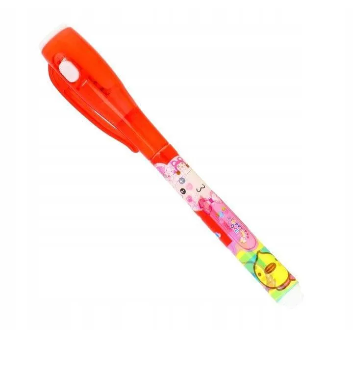 Multicolor Invisible Cheating Pens for Kids with Light & Clip - Image 3
