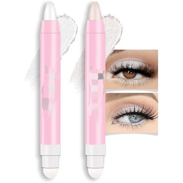 2-in-1 Shimmer Highlighter & Eyeshadow for Flawless Skin - Image 8