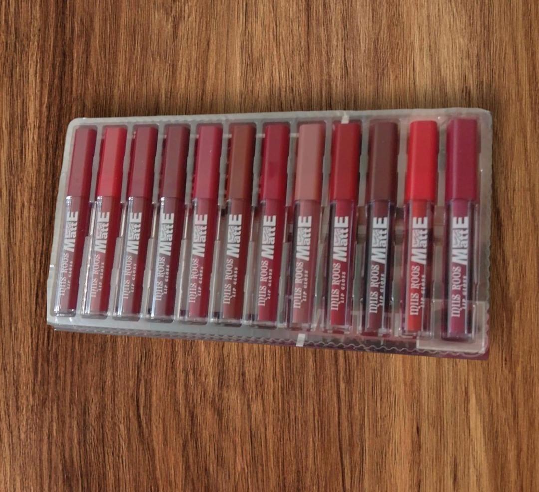 Velvet Matte Lip Gloss Red Shades 12 Pack - Image 3