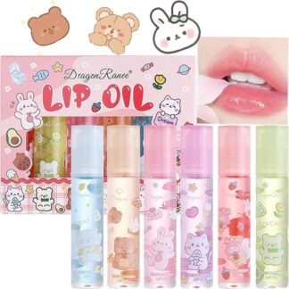 Six Lip Oils Set for Soft Glossy Lips