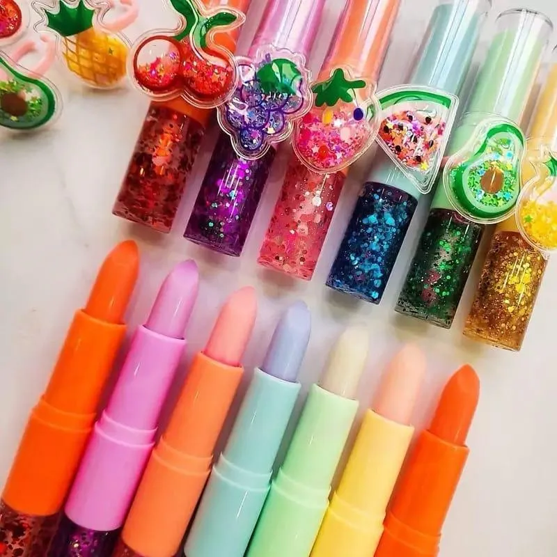 Glossy Lip Balm & Oil Set Pink Shades Long Lasting - Image 5