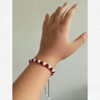 Red & White Pearl Bracelet for Women Daily Wear