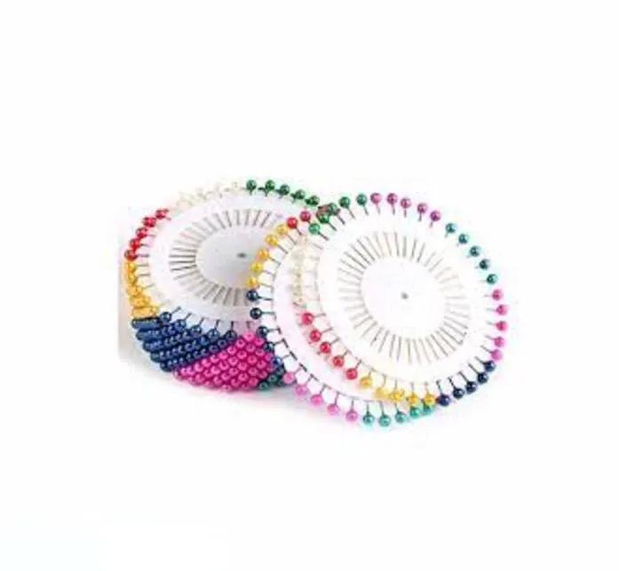 120 Pcs Metal Pearl Hijab Pins Multicolor 2-in-1 - Image 3