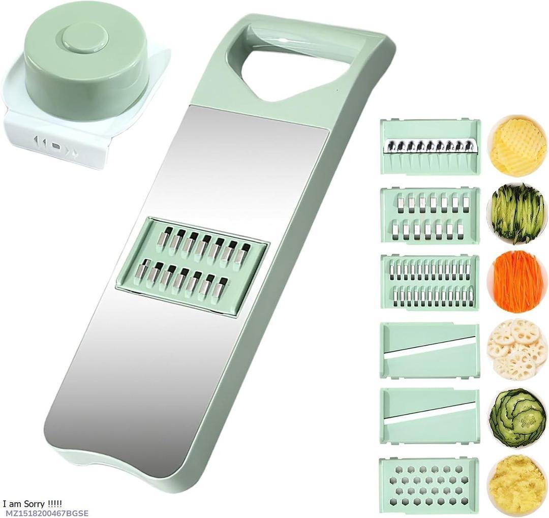 Green Multi-Blade Vegetable Slicer Dishwasher Safe - Image 6