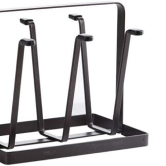 Modern Stainless Steel Glass Holder Black Kitchen