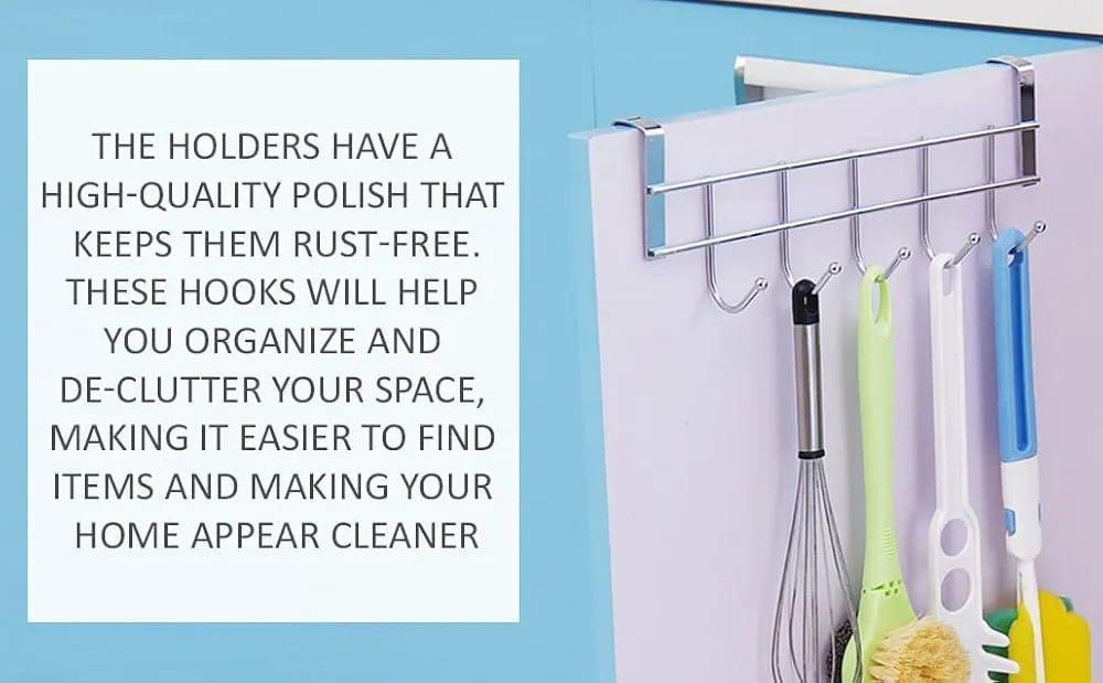 Silver Metal Cabinet Hanger for Bathroom Storage - Image 2