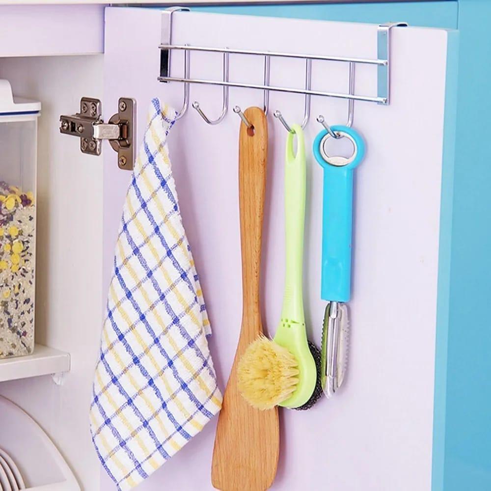 Silver Metal Cabinet Hanger for Bathroom Storage - Image 6