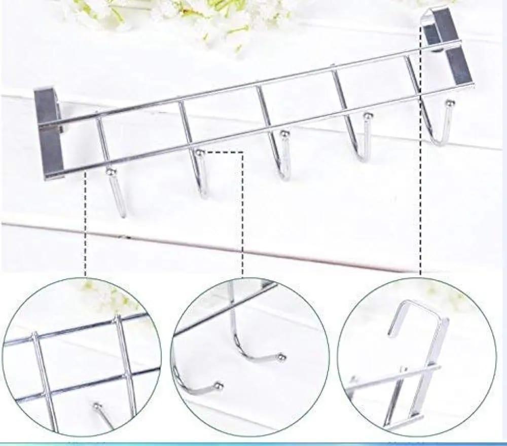 Silver Metal Cabinet Hanger for Bathroom Storage - Image 7
